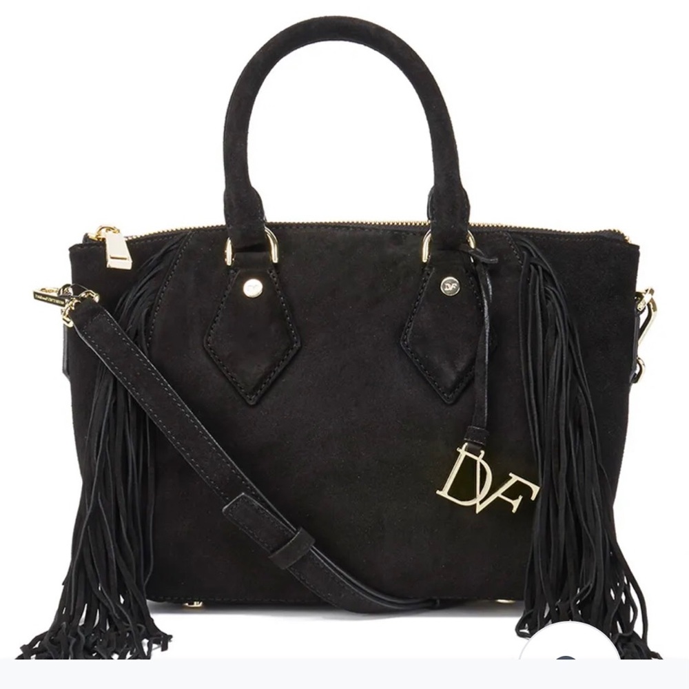 Diane von Furstenberg suede black bag..